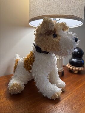 TY TySilk Beanie Buddies Fetch Wire Fox Terrier Plush Dog Retired 2005